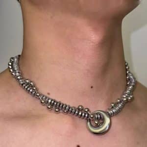 Hip Hop Necklace Future Sense Heavy Industry Winding Steel Titanium Metal