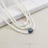 Beaded Twin Women's Pearl Necklace