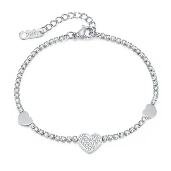 Affordable Luxury Fashion Simple Love Stainless Steel Bracelet