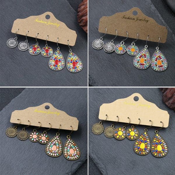 Women's Creative Boho Oil Drop Earrings