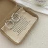 Ear Ring Circle Broken Silver Needle Retro Stud Earrings