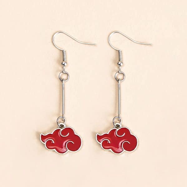 Cosplay Red Cloud Pendant Drop Earrings