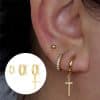 Women's Fashion Irregular Geometric Diamond Earrings Set