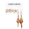 Conch Series Earrings Female Starfish Shell Seaside Beach Style Earrings 6 Pairs Set