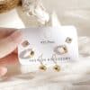 Women's Fashion Geometric Zircon Earrings Set