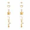 Fashion Women's All-match Butterfly Alloy Stud Earring Set