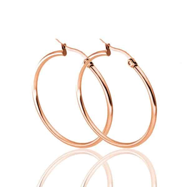 316L Stainless Steel Large Circle Coil Earrings