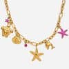 Dolphin Shell Turtle Dripping Five-pointed Star Necklace