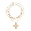 Design Ins Cross Pendant Necklace Simple Graceful