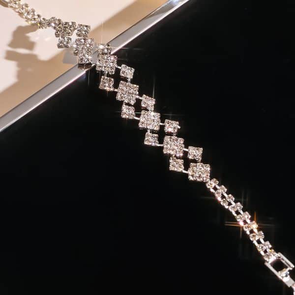 Tian Zi Rhinestone Bracelet Ring Formal Dress Accessories Women
