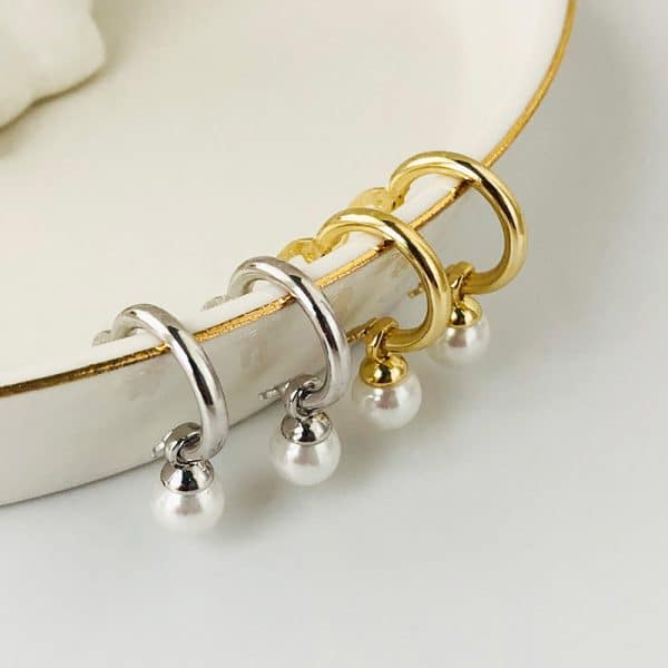 Women's Light Luxury Retro Sterling Silver Circle Earrings