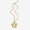 New Stainless Steel Butterfly Flower Oval Leaf Pendant Exaggerated Style Female Necklace