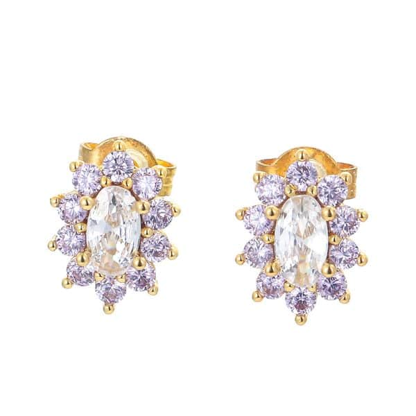 Women's Fashion Simple Micro-set Zirconia Earbone Studs