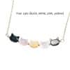 Women's Colorful Shell Cat Necklace Bracelet
