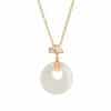 Apricot Girl Retro Blessing Safe Buckle Necklace