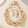 Women's Pearl Necklace High-end Temperament Sweater Chain Magnetic Snap Clavicle Chain