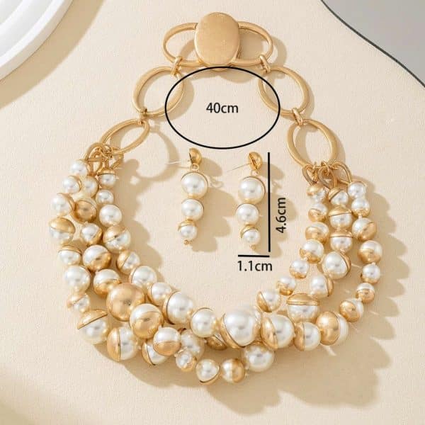 Women's Pearl Necklace High-end Temperament Sweater Chain Magnetic Snap Clavicle Chain