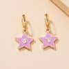 Alloy Drop Oil Love Earrings Female Retro Personality