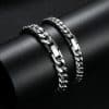 Thick Type Simplicity Stainless Steel Polished Buckle Bracelet