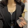 Simple All-match Women's Long Sweater Chain