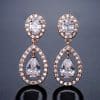 Copper Inlaid Zircon Drop Earrings Women's