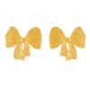 Bow Stud Earrings Stainless Steel PVD Electroplating Color Retention Simple