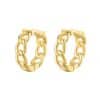 Golden Geometric Cold Wind Small Circle Ring