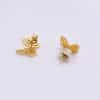 Micro Set Zircon Sterling Silver Butterfly Stud Earrings