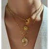 Fashion Titanium Steel SUNFLOWER Conch Fashion All-match Women's Necklace