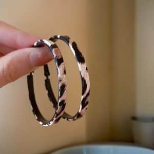 New High-grade Big Circle Autumn And Winter Exaggerated Maillard Earrings