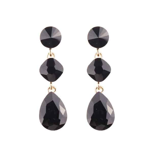 Women's Drop Shape Glass Gemstone Earrings