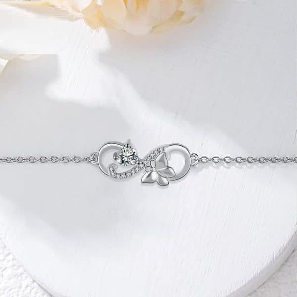 European And American Fashion Infinite Symbol Bracelet Butterfly Women's Adjustable Bracelet