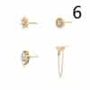 Women's Fashion Irregular Geometric Diamond Earrings Set