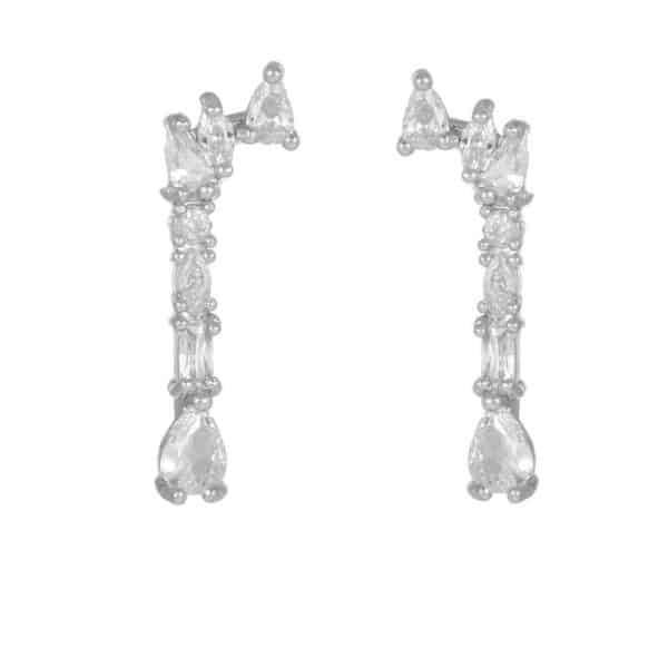 Women's Fashion Geometric Zirconia Earring Set