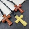 Natural Stone Christmas Gift Agate Woven Semi-precious Stone Cross Necklace