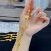 Alluvial Gold Enamel Purple Sweet Star Pendant Butterfly Bracelet