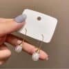 Creative All-match Pearl Eardrops Water Drop Earrings