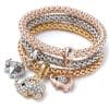 Diamond-embedded Love Pendant Bracelet For Women