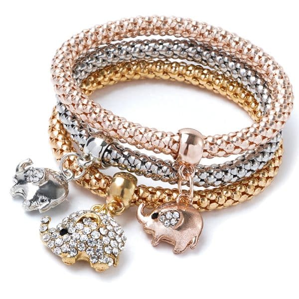Diamond-embedded Love Pendant Bracelet For Women