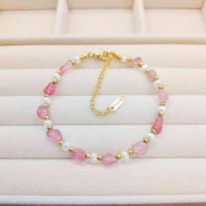 European And American Fashion Cool Crystal Stone Pearl Bracelet