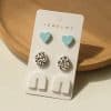 Girls Clay Texture Acrylic Earrings Set