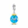 925 Sterling Silver Charm Ocean Starfish Crab Turtle Crystal Flower Bead Charm