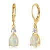 White Opal Drop Opal Earrings