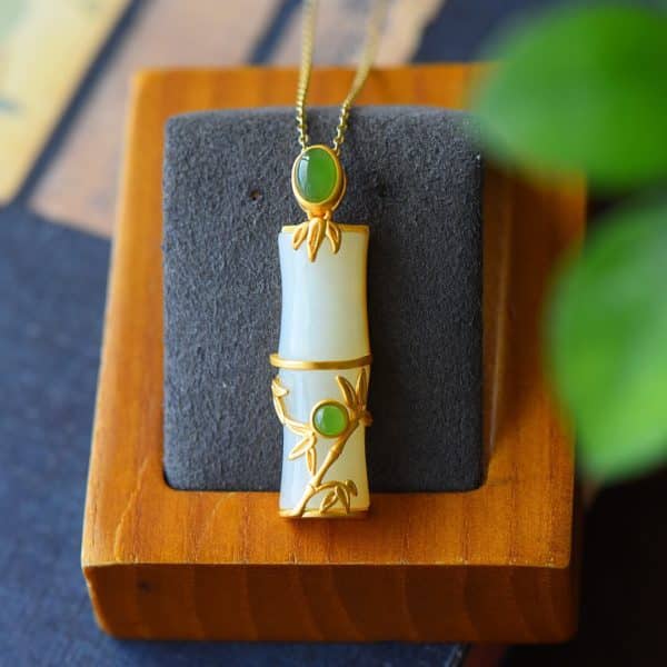 Women's Gold-plated Sand Gold Accessories High-rise Lucky Bamboo Clavicle Chain