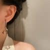Water Drop Bow Earrings Fashion Earrings