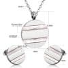 Necklace Earrings Set Ladies Stainless Steel Set