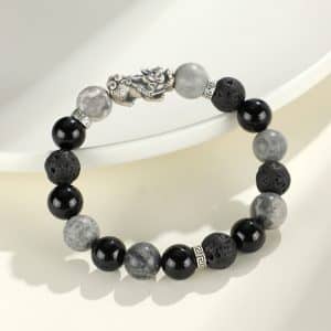 New 999 Silver National Trendy Style Beaded Women's Bracelet