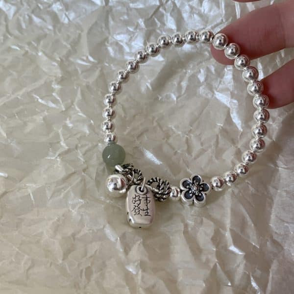 Good Things Happen Jade Beaded Bracelet Female Affordable Luxury Fashion