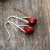 Natural Stone Drop Earrings Red Jasper Classic Earrings Elegant Lovely Jewelry Drop Gift