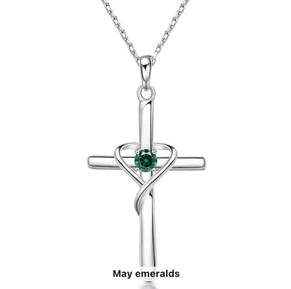 S925 Sterling Silver Cross Frame Pendant Clavicle Chain